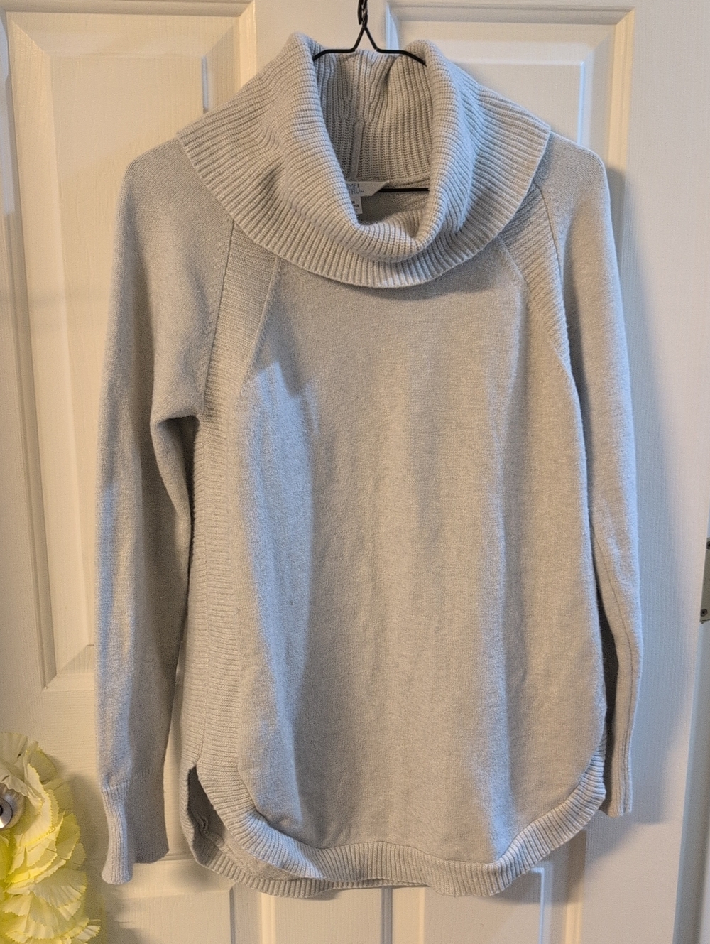 Classic Gray Cowl-Neck Sweater
